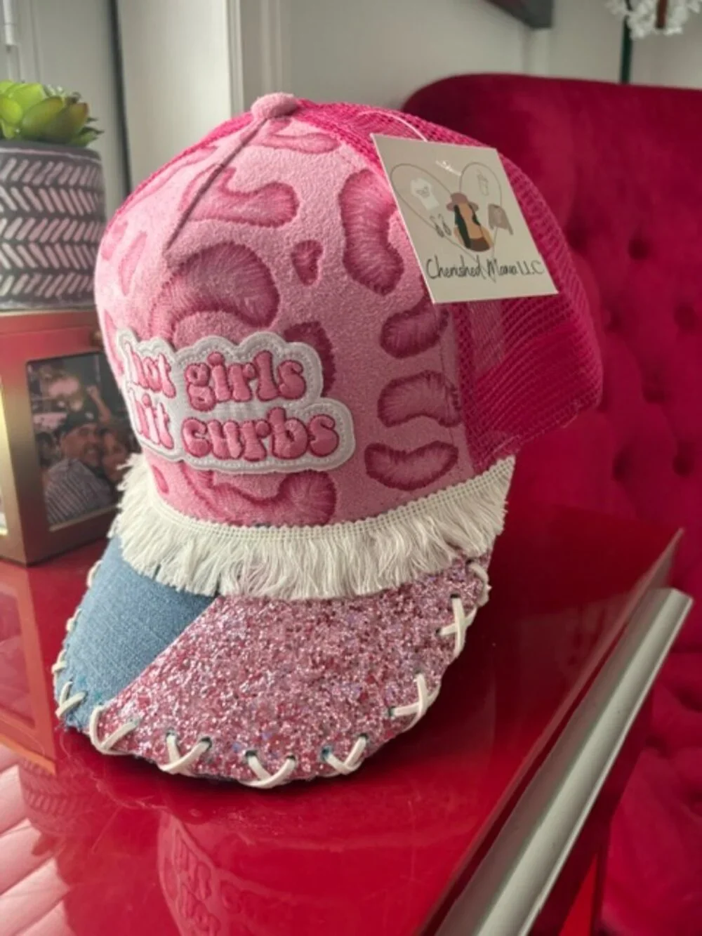 Handmade Patchwork “Hot Girls Hit Curbs” Cap